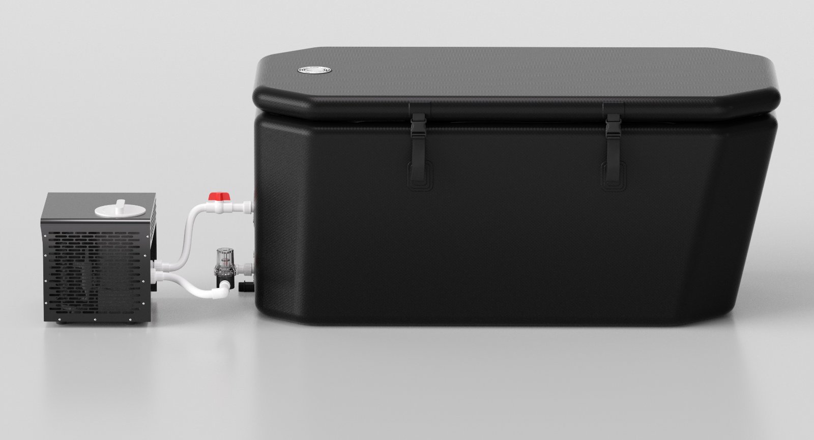 PLUNGE PRO — matte-black chilled and filtered submersion unit with the SEND mark